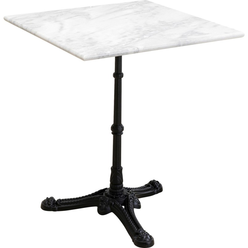 Eettafel van wit marmer en zwart staal - Bistrot - Kare Design