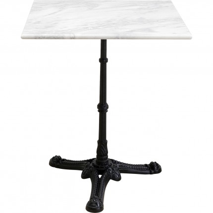 Table Bistrot square 60x60cm white marble Kare Design
