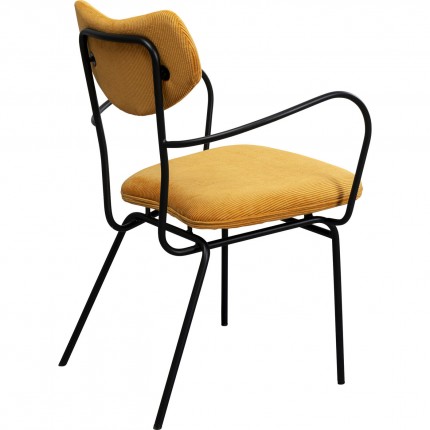 Chair with armrests Viola yellow Kare Design