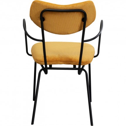 Chair with armrests Viola yellow Kare Design