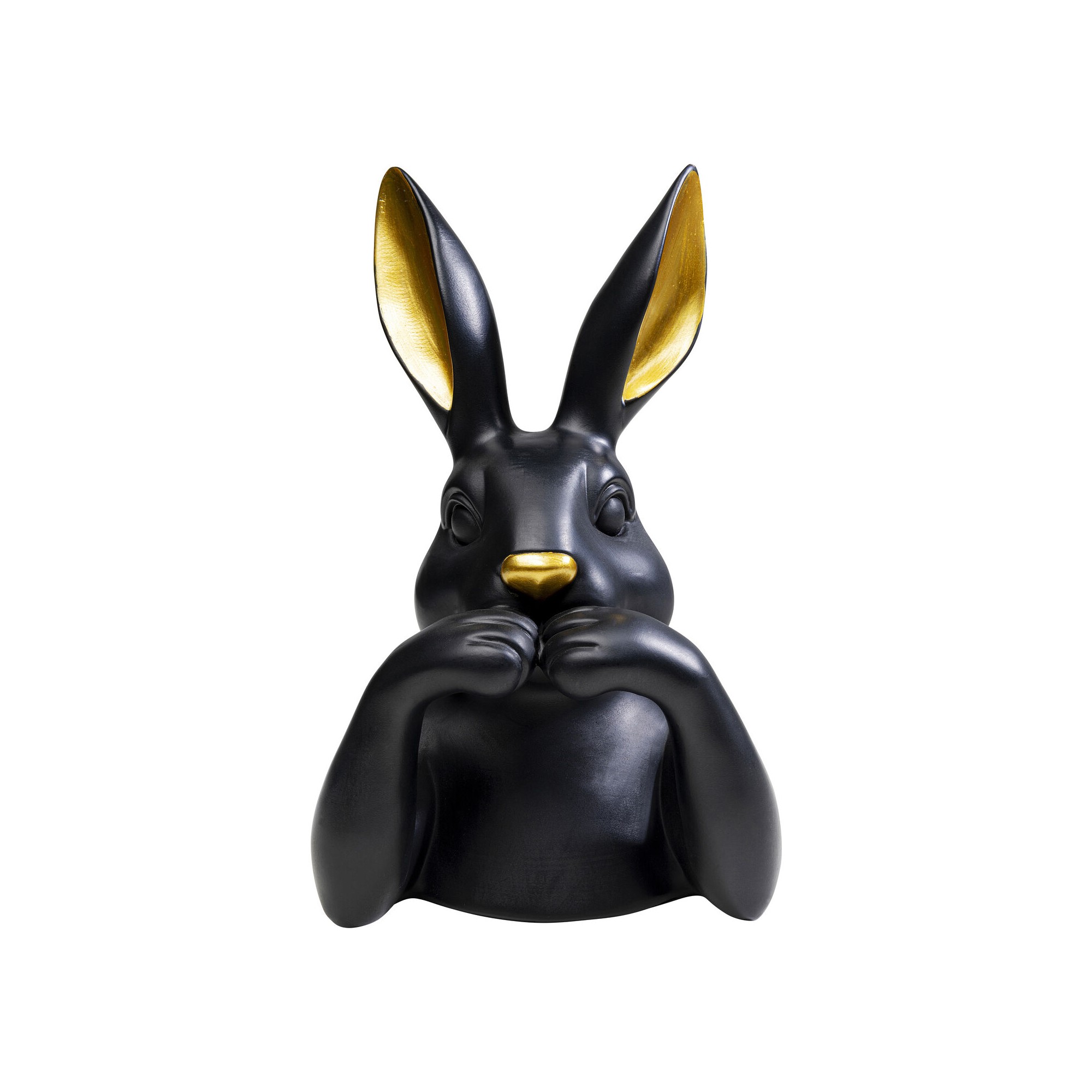 Decoratie buste konijn zwart 31cm Kare Design