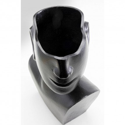 Vase Rostro side black 27cm Kare Design