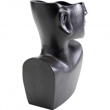 Vase Rostro side black 27cm Kare Design