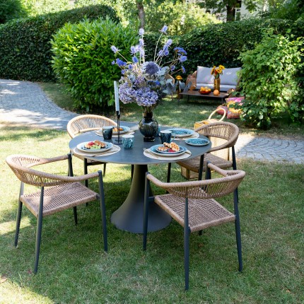 Outdoor Table Grande Possibilita Black Ø110cm Kare Design