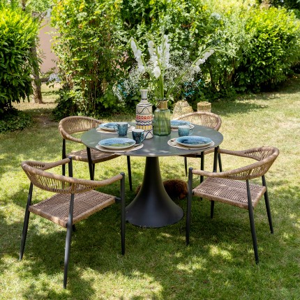 Outdoor Table Grande Possibilita Black Ø110cm Kare Design