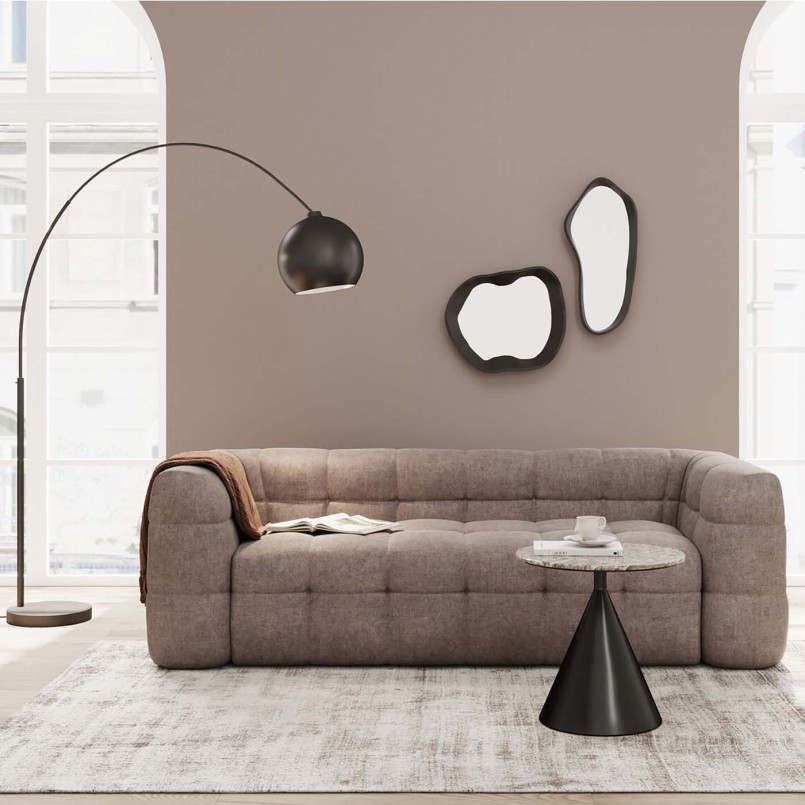 Staande lamp in mat zwart staal - Lounge - Kare Design