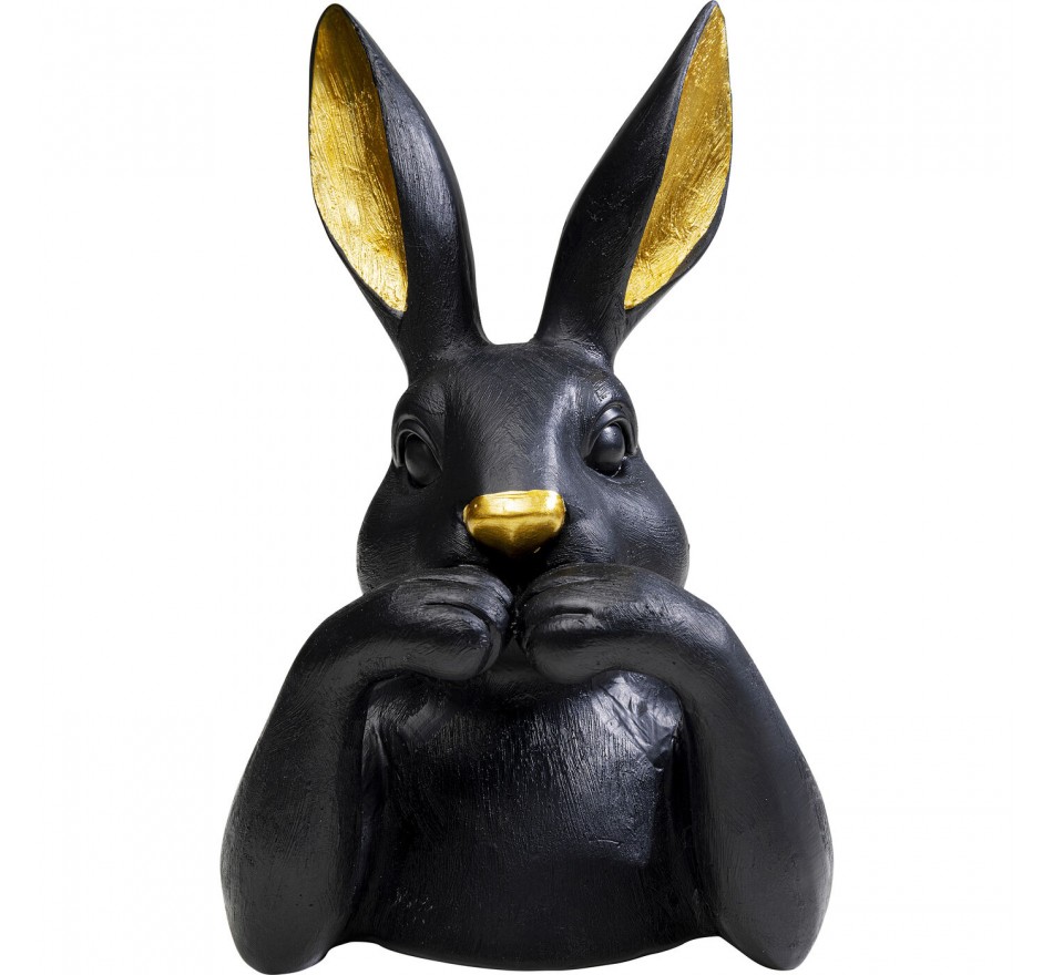 Deco bust rabbit 23cm black Kare Design
