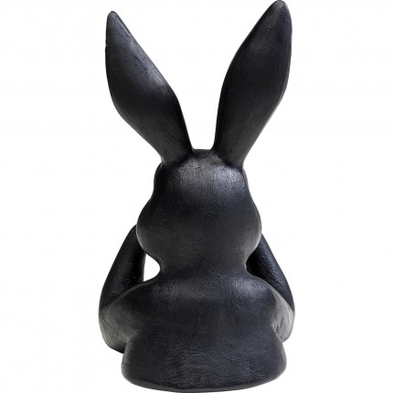Decoratie buste konijn zwart 23cm Kare Design