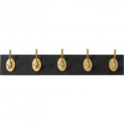 Wall Coat Rack Classico 60cm black and gold Kare Design