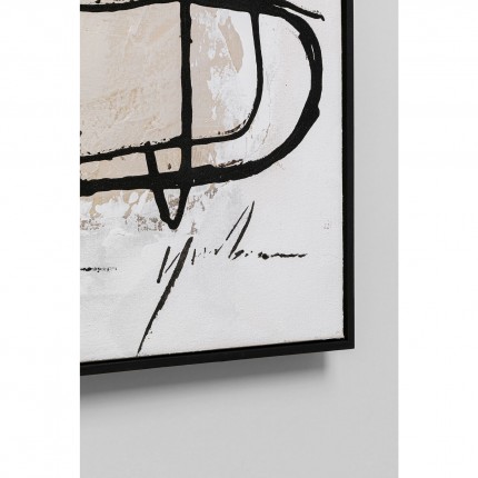 Schilderij Frame Dust grijs 100x100cm Kare Design