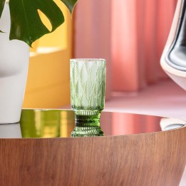 Green glass water glasses - Fogli - Kare Design