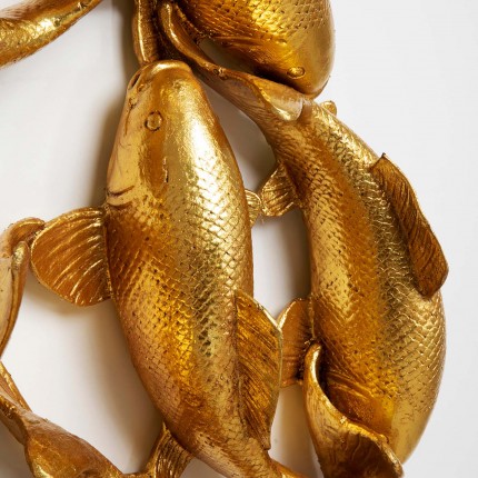 Wall Decoration fish koi gold 102cm Kare Design