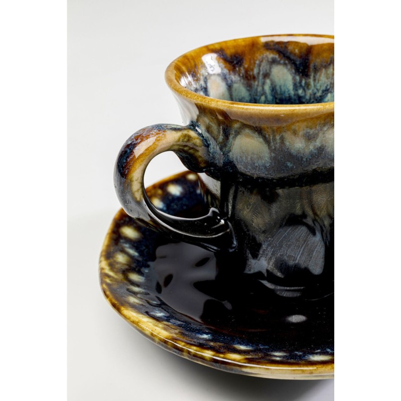Tasse à espresso Lio bleu nuit (2-parts)