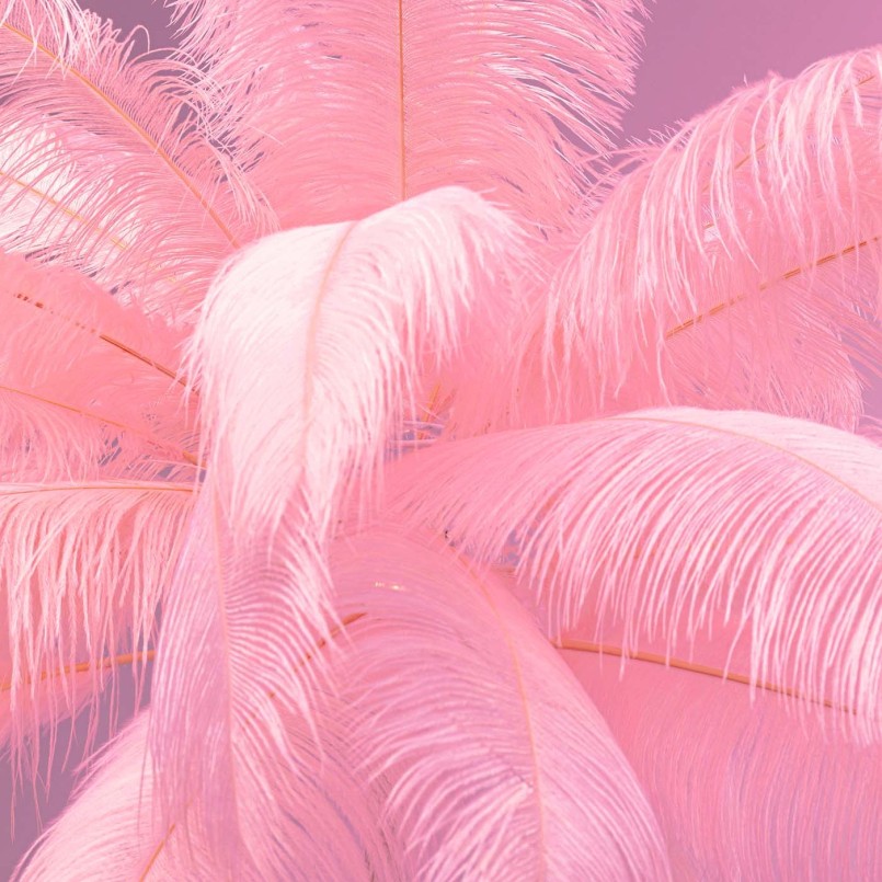 Lampadaire plumes roses - Kare Design