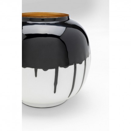 Vase Macchie 23cm black and white Kare Design