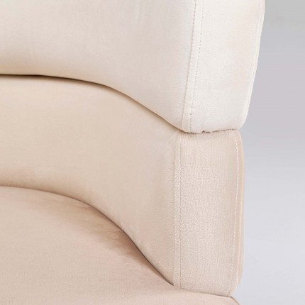 Fauteuil Sandwich fluweel creme Kare Design