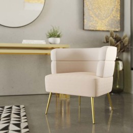 Cream velvet retro armchair - Sandwich - Kare Design