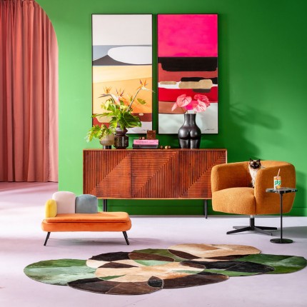Schilderij Abstract Shapes Oranje 73x143cm Kare Design
