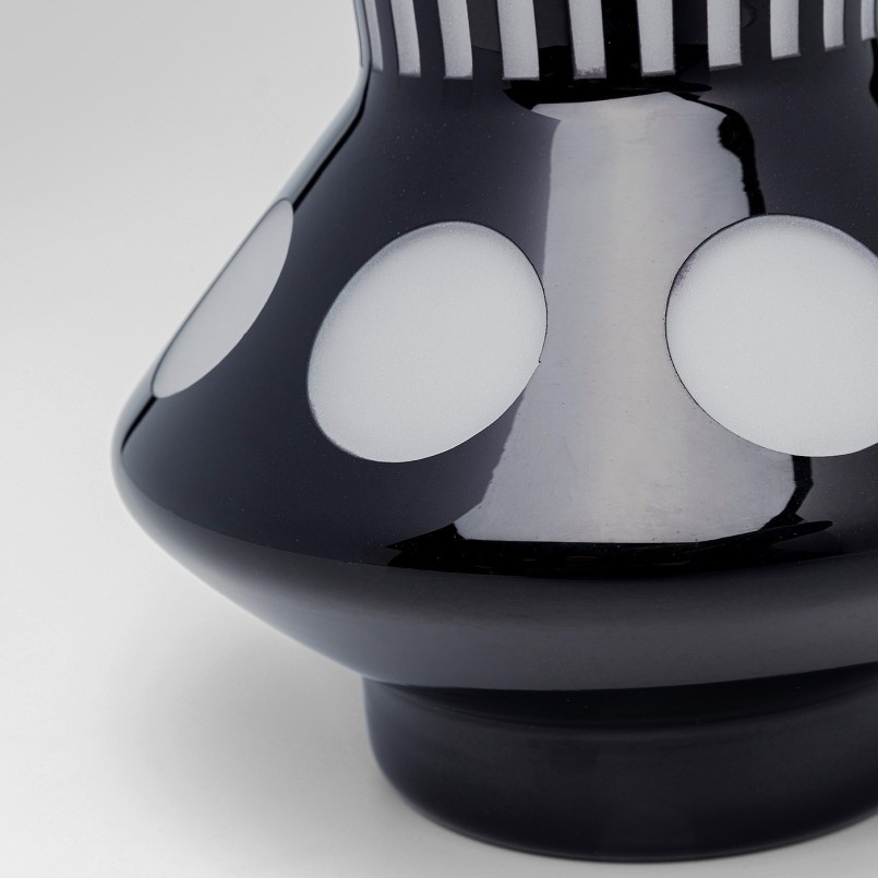 Black and white striped vase - Brillar - Kare Design
