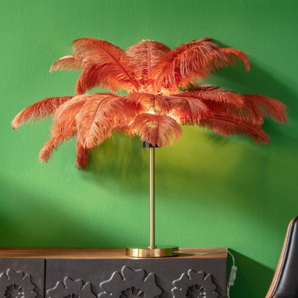 Lampe plumes marron Kare Design