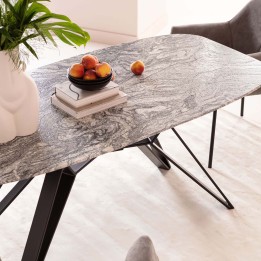 Grey and white granite dining table - Okinawa - Kare Design
