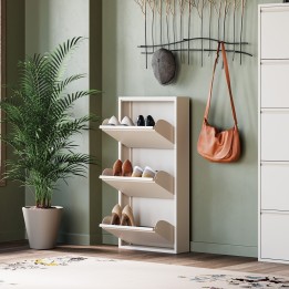 Casier à chaussures crème 3 tiroirs - Caruso - Kare Design