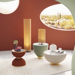 Witte marmer effect ronde bijzettafel - Endless - Kare Design