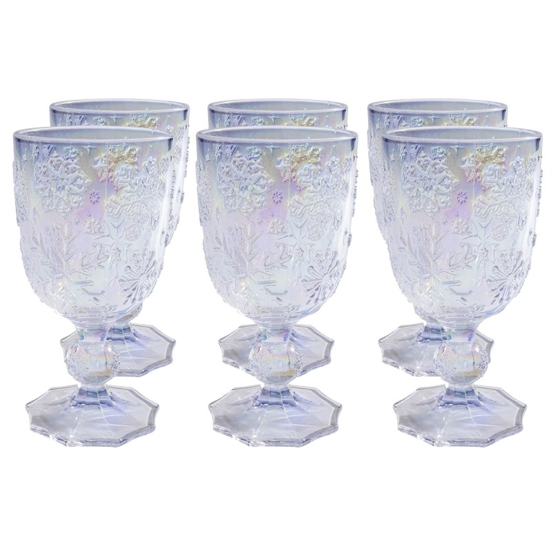 Waterglazen met sneeuwvlokken in reliëf - Ice Flowers - Kare Design
