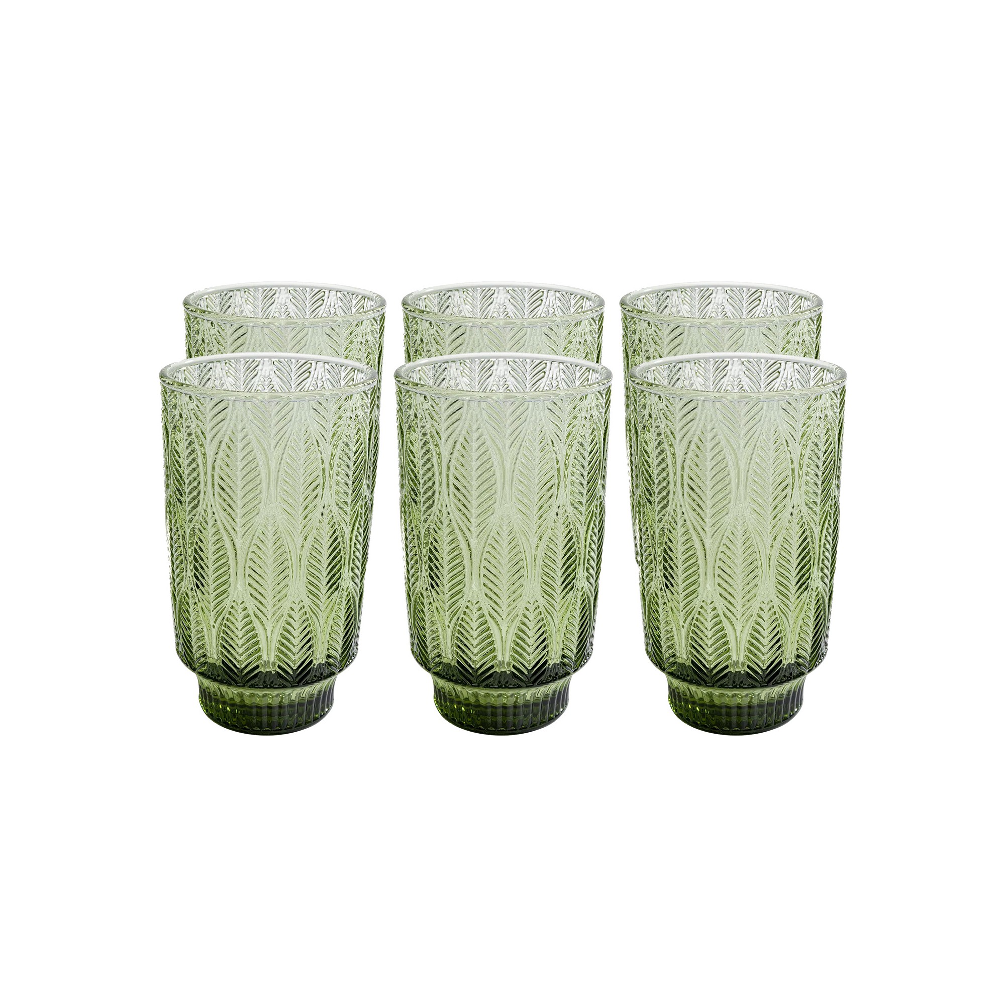 Water Glass Fogli green (6/set) Kare Design