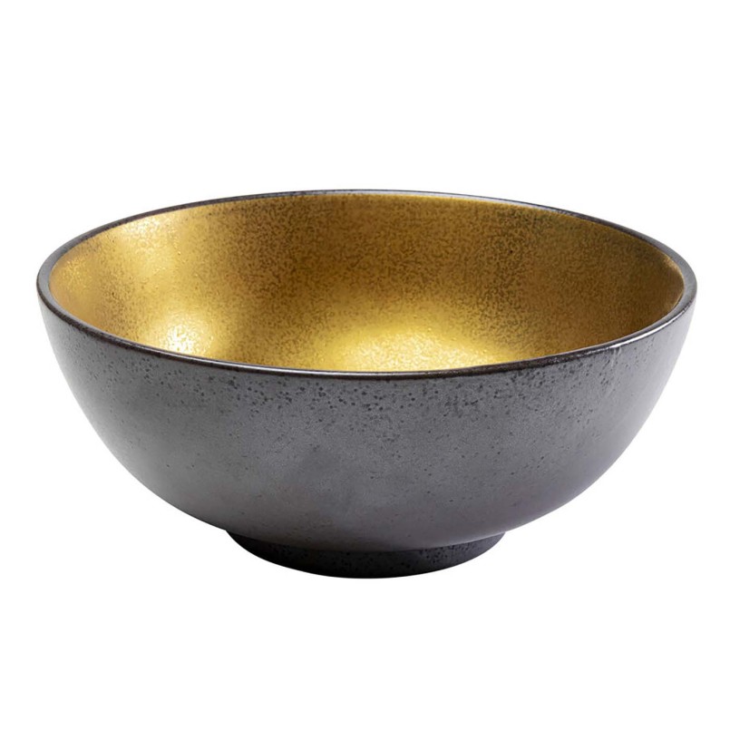 Kom van grijs en goud porselein - Diva - Kare Design