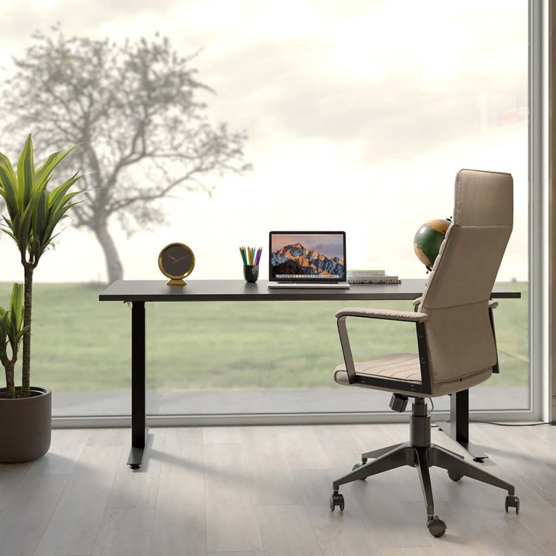 Zwart stalen bureau - Slim - Kare Design