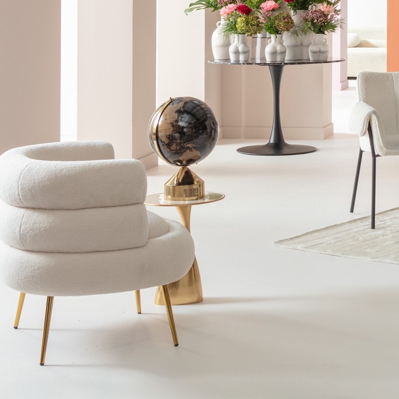 Gouden aluminium bijzettafeltje - Spacey - Kare Design