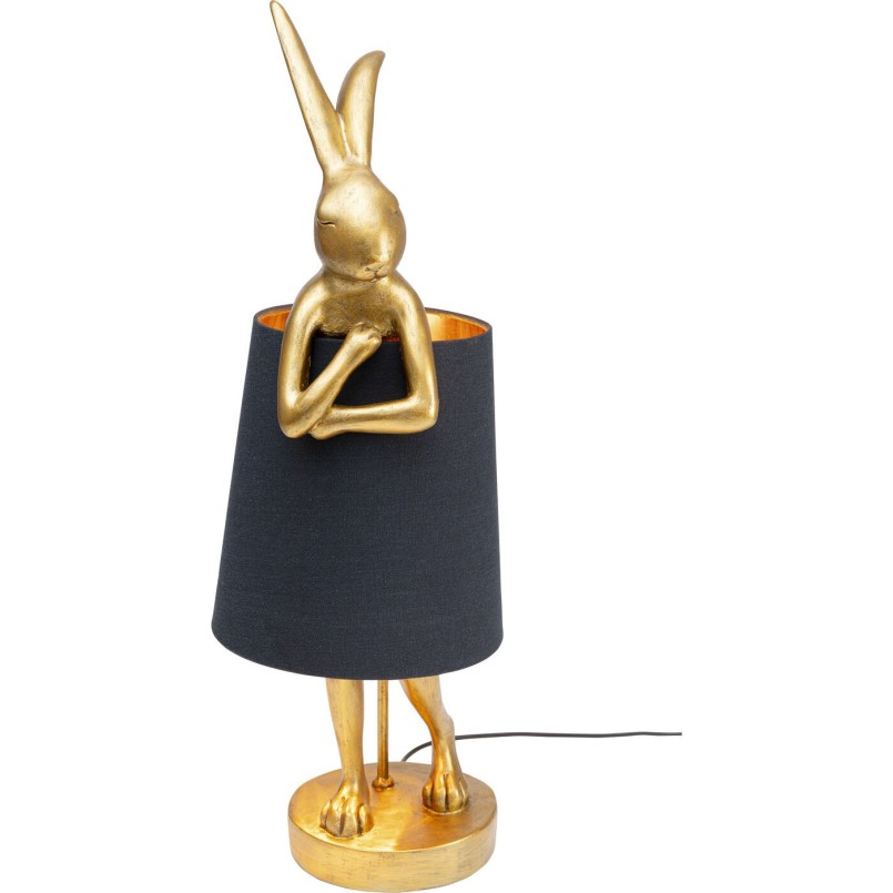 Lampe à poser Animal Rabbit doré/noir 50cm
