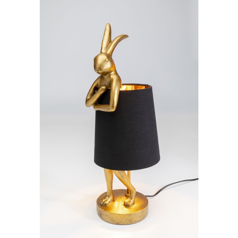 Lampe à poser Animal Rabbit doré/noir 50cm