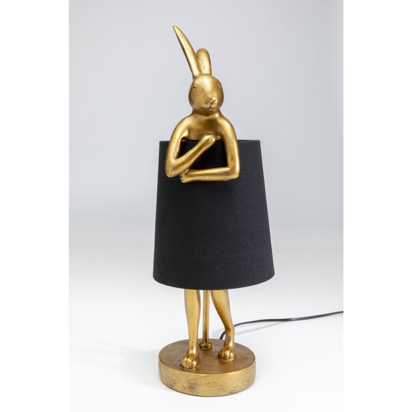 Lampe à poser Animal Rabbit doré/noir 50cm