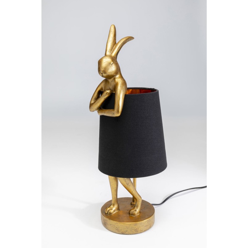 Lampe à poser Animal Rabbit doré/noir 50cm