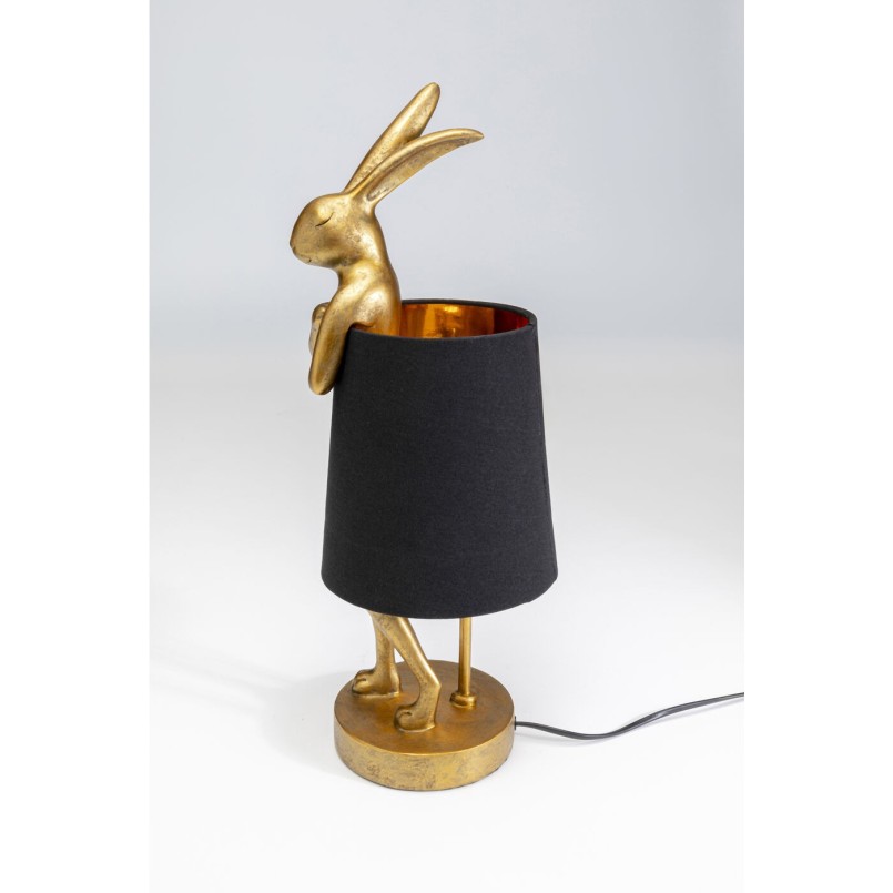 Lampe à poser Animal Rabbit doré/noir 50cm