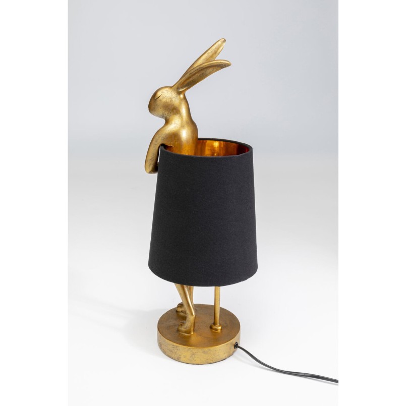 Lampe à poser Animal Rabbit doré/noir 50cm