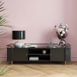Retro TV-meubel in staal en glas - Schutting - Kare Design