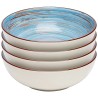 Schalen van blauw steengoed - Swirl - Kare Design