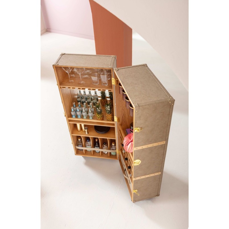 Vintage brown trunk bar - West Coast - Kare Design