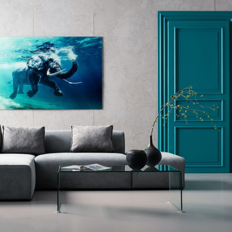 Hedendaagse glazen salontafel - Heldere Club Basic - Kare Design