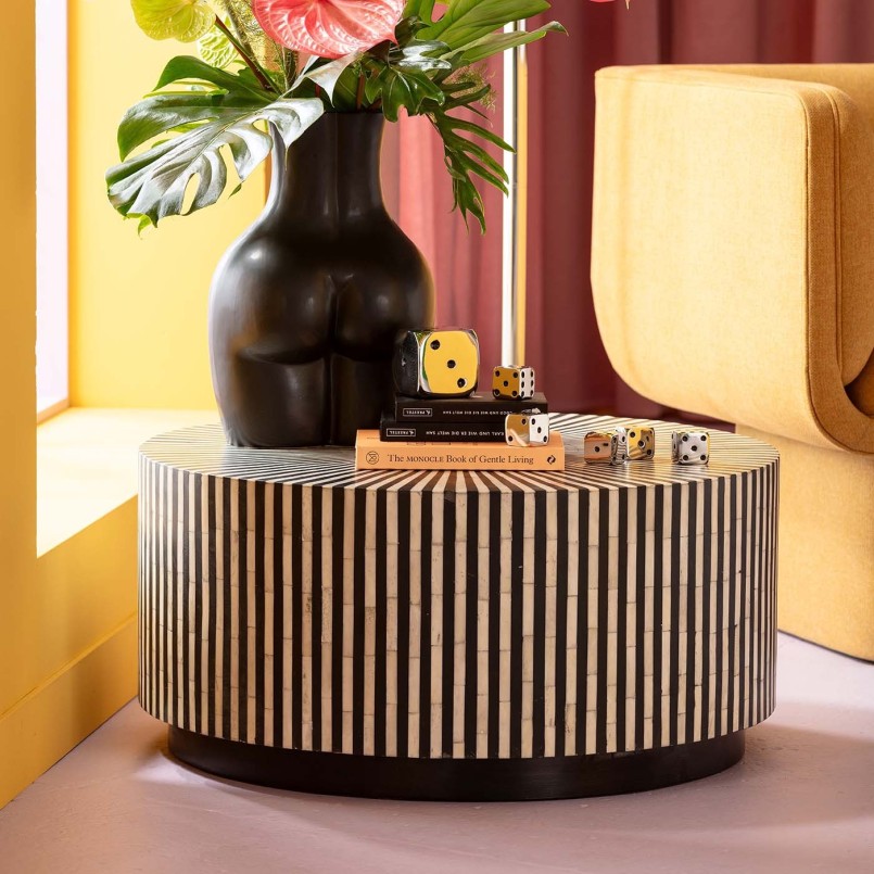 Eigentijdse zwart-witte salontafel - Electra - Kare Design