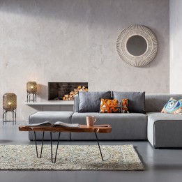 Ontwerp ruwe houten salontafel: massief teakhouten tafel Aspen - Etnische stijl