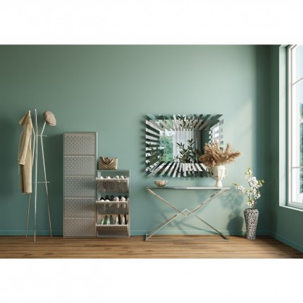Shoe Container Caruso Silver brushed 5 drawers Kare Design