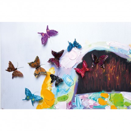 Schilderij Boy with Butterflies 100x100cm Kare Design