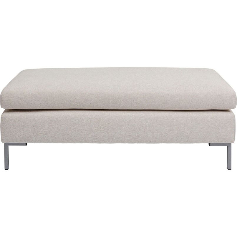 Cream fabric footstool - Gianni - Kare Design