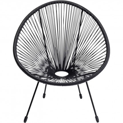 Outdoor Armchair Acapulco Mono black Kare Design