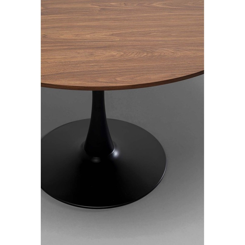 Notenhouten tafel met zwarte poot - Schickeria - Kare Design