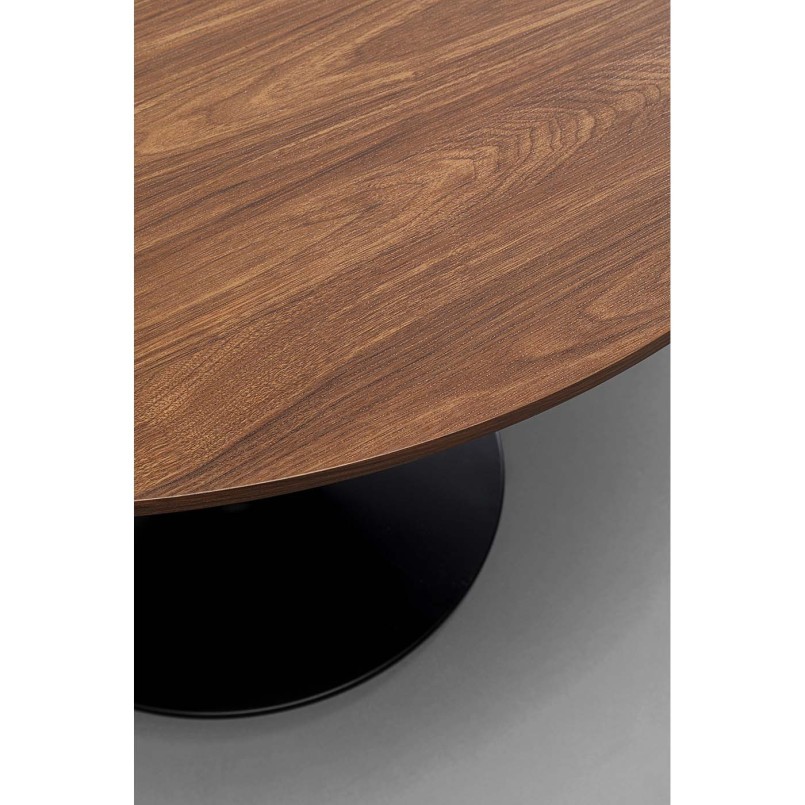 Notenhouten tafel met zwarte poot - Schickeria - Kare Design